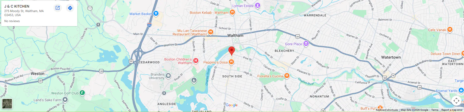 Location 275 Moody St, Waltham, MA 02453