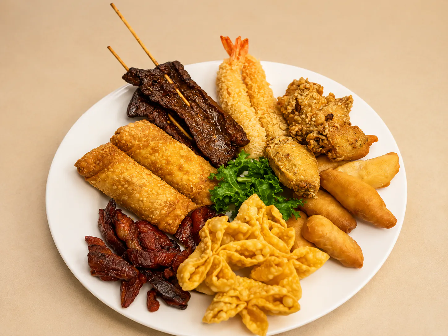 Appetizer Sampler at J & C Kitchen, Chinese Restaurant in Waltham