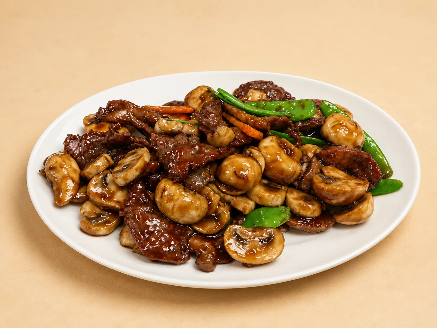 Beef with Mushrooms at J & C Kitchen, Chinese Restaurant in Waltham