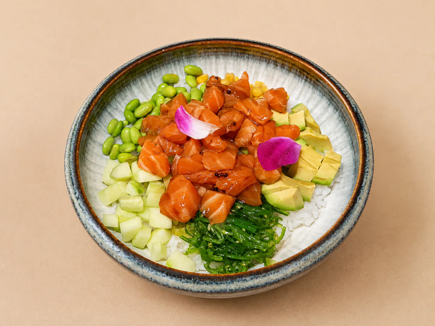 Salmon Poke Bowl at J & C Kitchen, Chinese Restaurant in Waltham